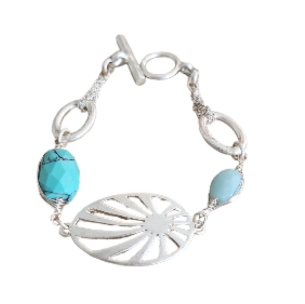 Vintage Kenneth Cole NY, Silver And Gemstone Bracelet.